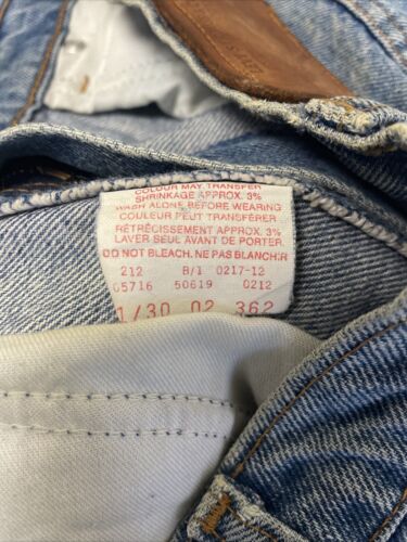 Vintage Levi Strauss & Co 506 Denim Jeans Pants 31 X 30 506190212 Orange Tab