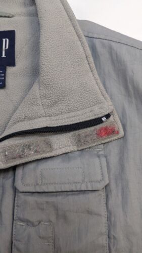 Vintage Gap Vest Jacket Size Small Gray Fleece Lined