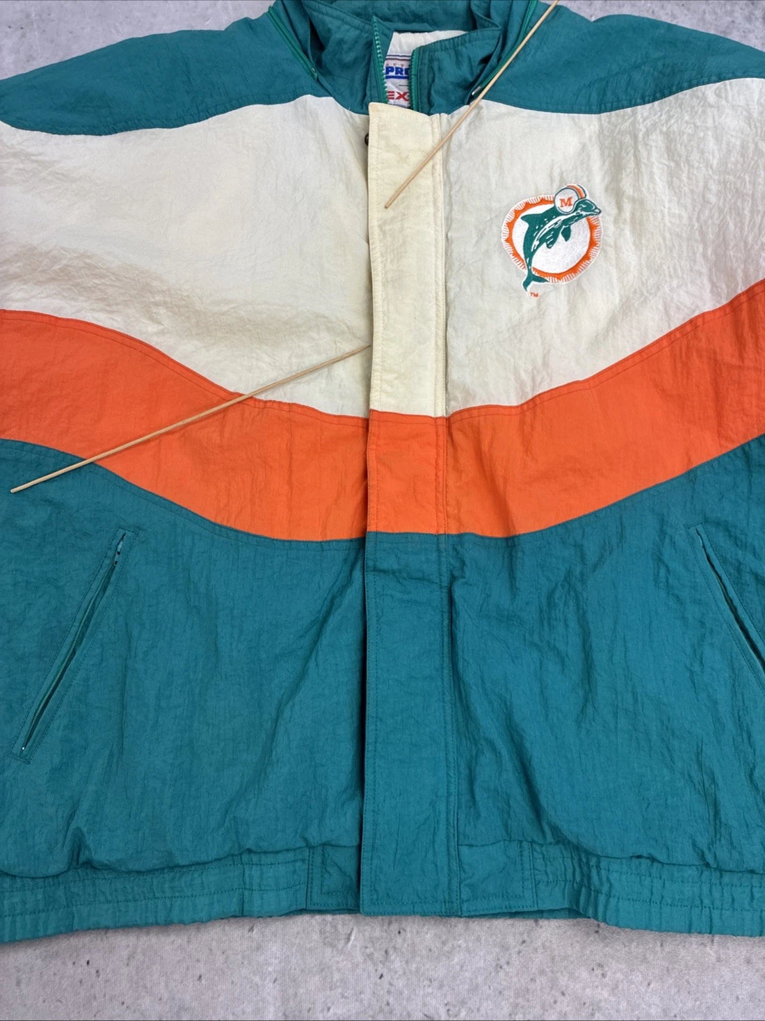 Vintage Miami Dolphins Apex One Puffer Jacket Size XL 90s NFL