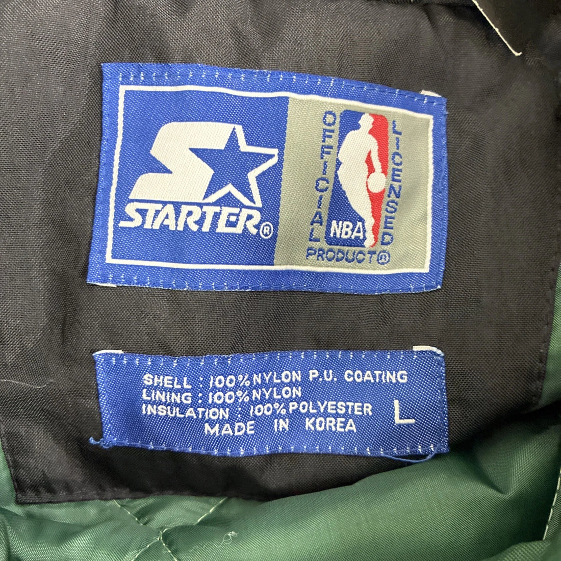Seattle Supersonics Split Starter Puffer Jacket Size Large NBA