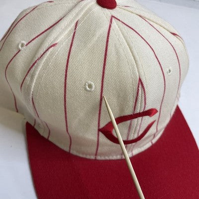 Vintage Cincinnati Reds Wool American Needle Snapback Hat Cap Pinstripe MLB