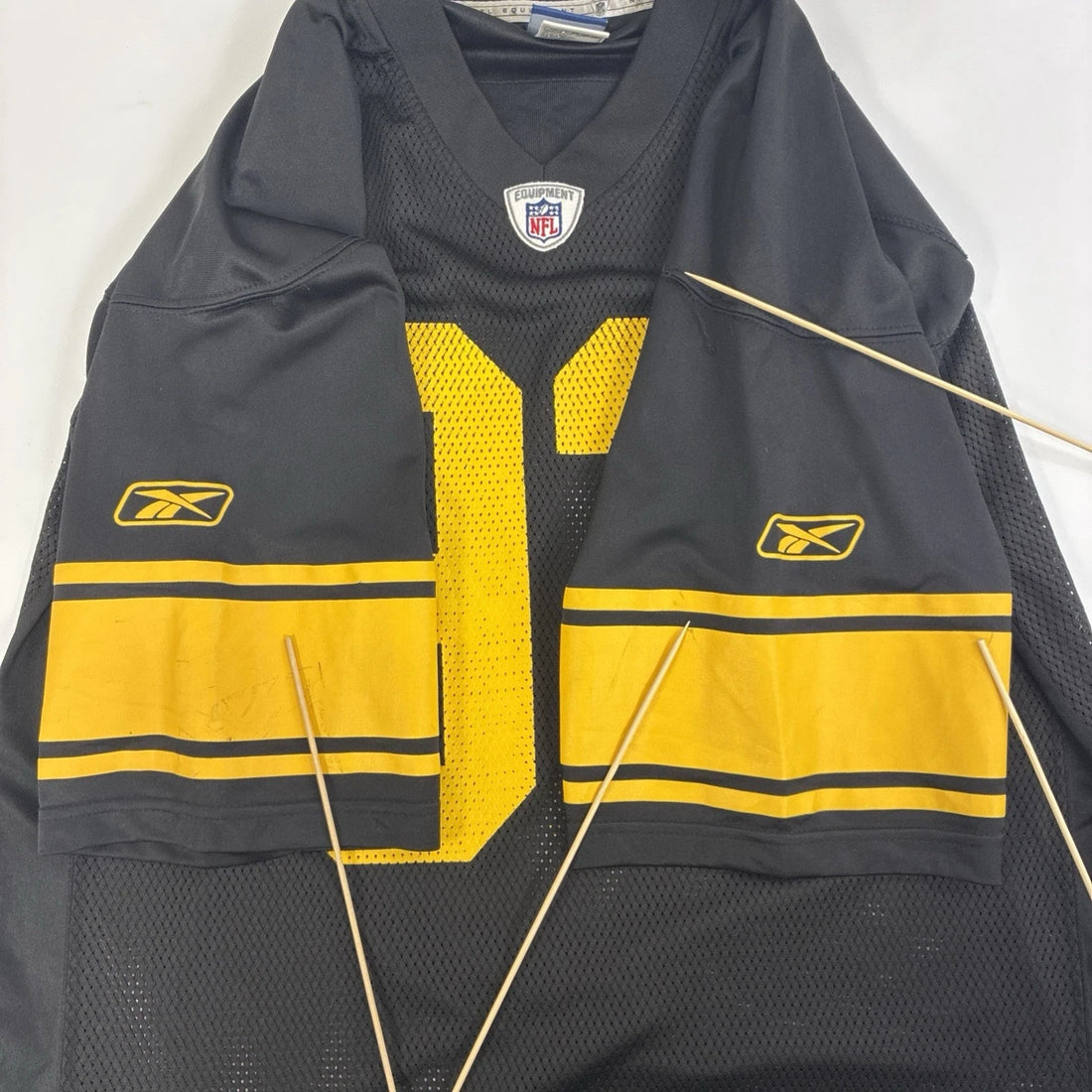 Vintage Pittsburgh Steelers James Harrison Reebok Jersey Size Large NFL