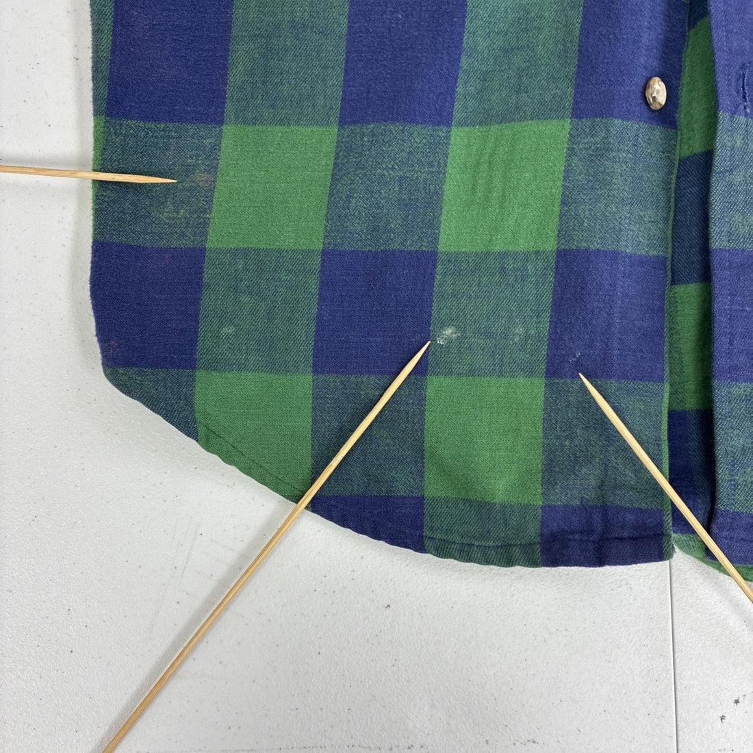 Vintage St John's Bay Button Up Shirt Size Medium Buffalo Plaid