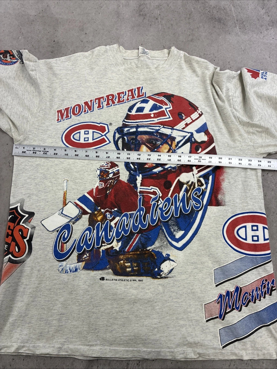 Montreal Canadiens Bulletin Athletic T-Shirt Size XL Vintage 90s NHL