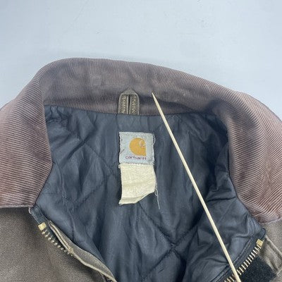 Vintage Carhartt Canvas Work Jacket Large Tall Brown J22