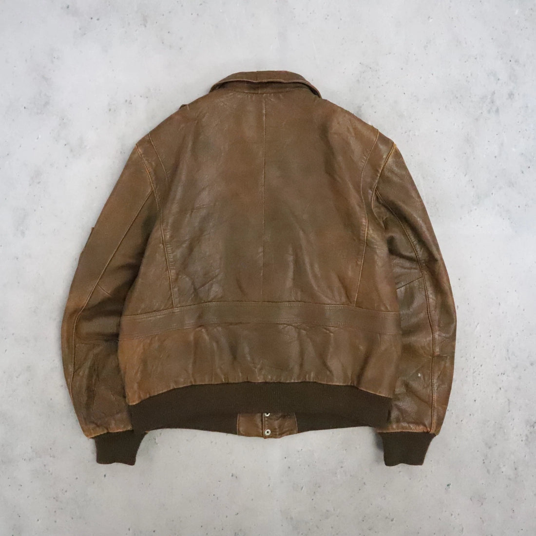 Leather Bomber Jacket Size 46 Vintage