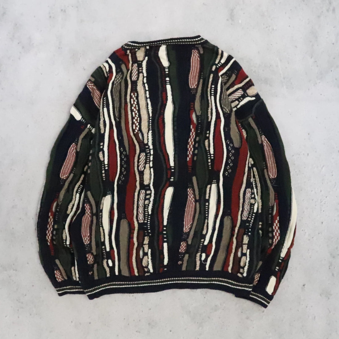 Vintage Cotton Traders 3D Knit Crewneck Sweater Size Large