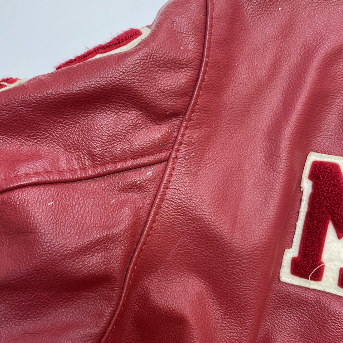 Vintage Marotz Leather Letterman Varsity Jacket Size XL