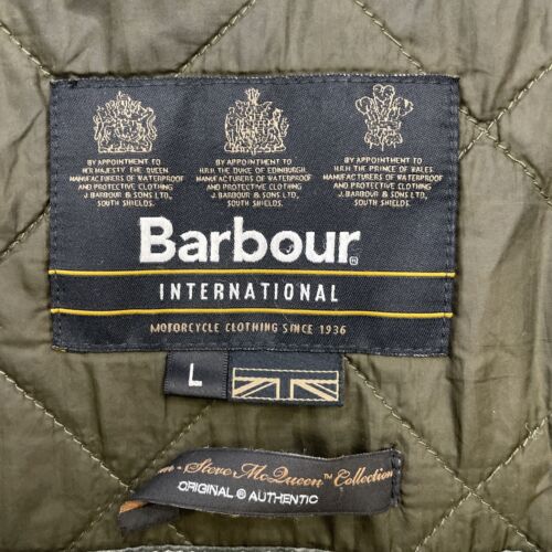 Vintage Barbour Steve McQueen Merchant Waxed Bomber Jacket Size Large