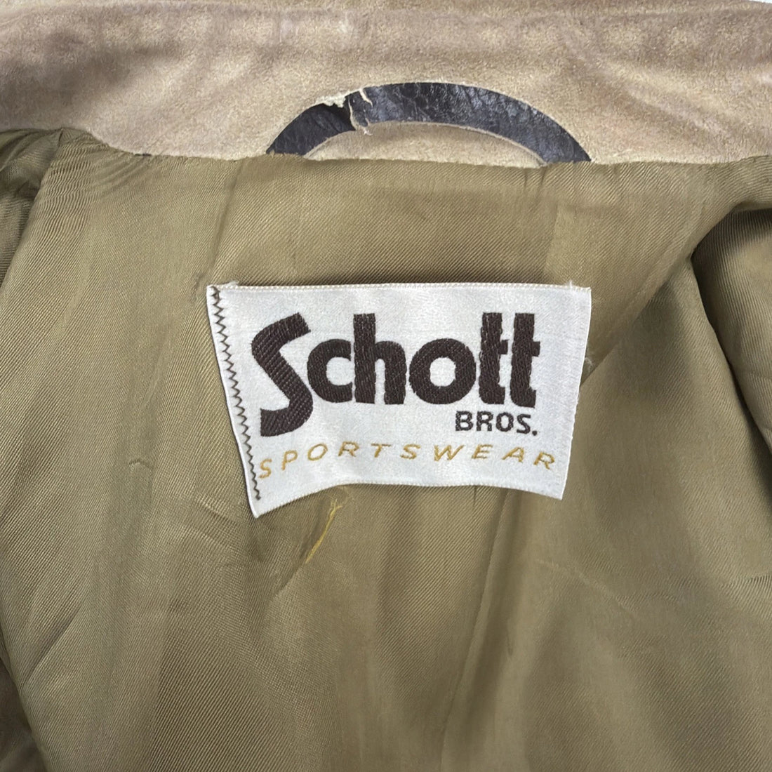 Vintage Schott Bros Western Leather Suede Shirt Jacket Size Medium
