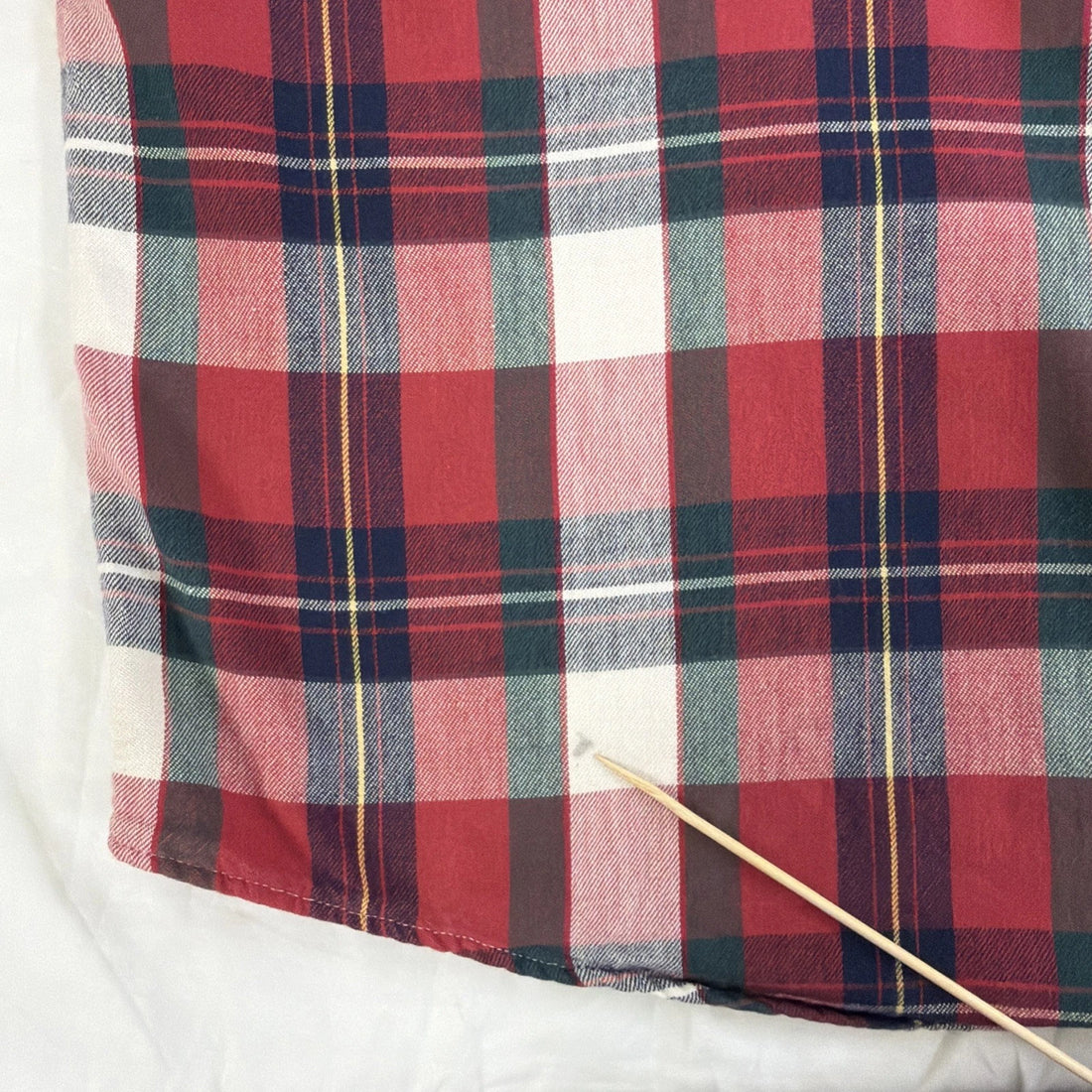 Vintage L.L. Bean Button Up Shirt Size XL Red Tartan Plaid
