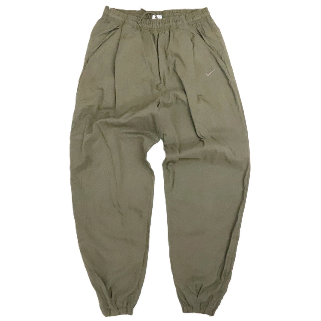 Vintage Nike Nylon Track Pants Size Large Tonal Olive Green