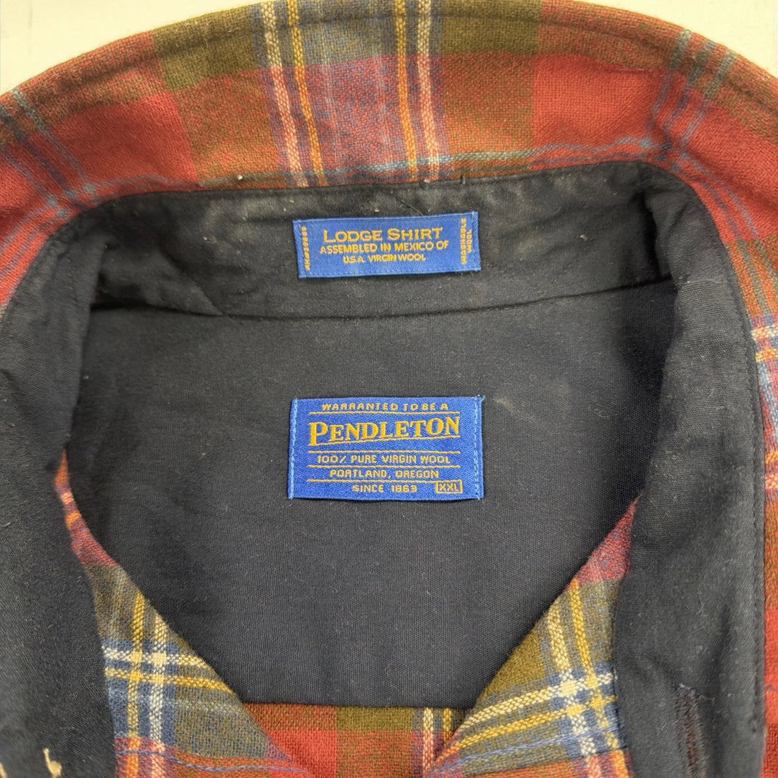 Pendleton Wool Lodge Button Up Shirt Size 2XL Plaid