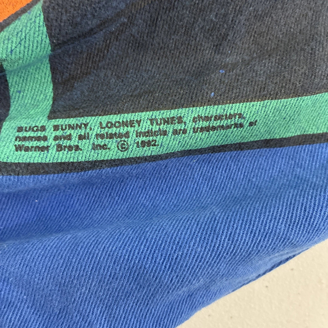 Vintage Bugs Bunny Basketball Looney Tunes Bomber Jacket Size Large 1992 90s