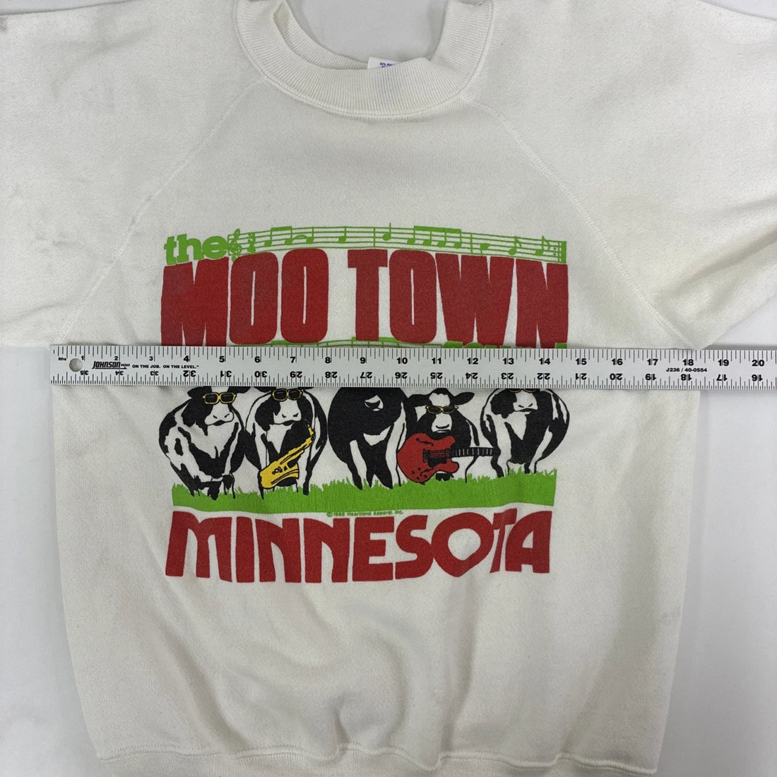Vintage Moo Town Minnesota Cow Crewneck Sweatshirt Size Small 80s