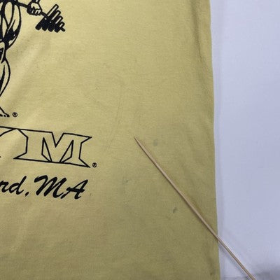 Vintage Gold's Gym T-Shirt Size Medium Yellow 90s