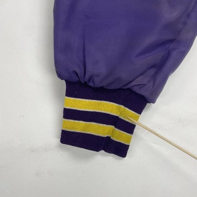 Vintage Minnesota Vikings Satin Bomber Jacket Size XL NFL