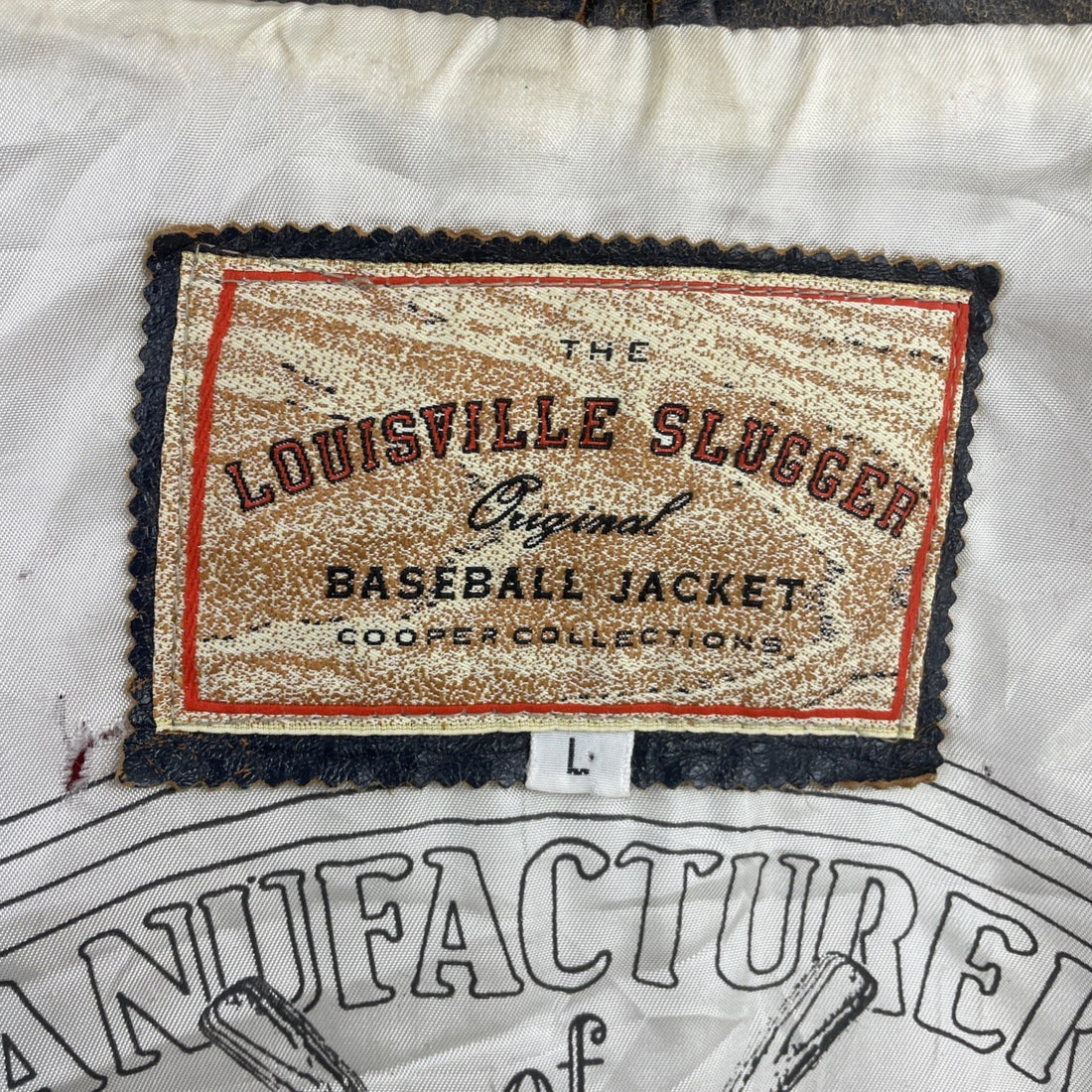 Vintage Louisville Slugger Baseball Leather Wool Varsity Jacket Size Large