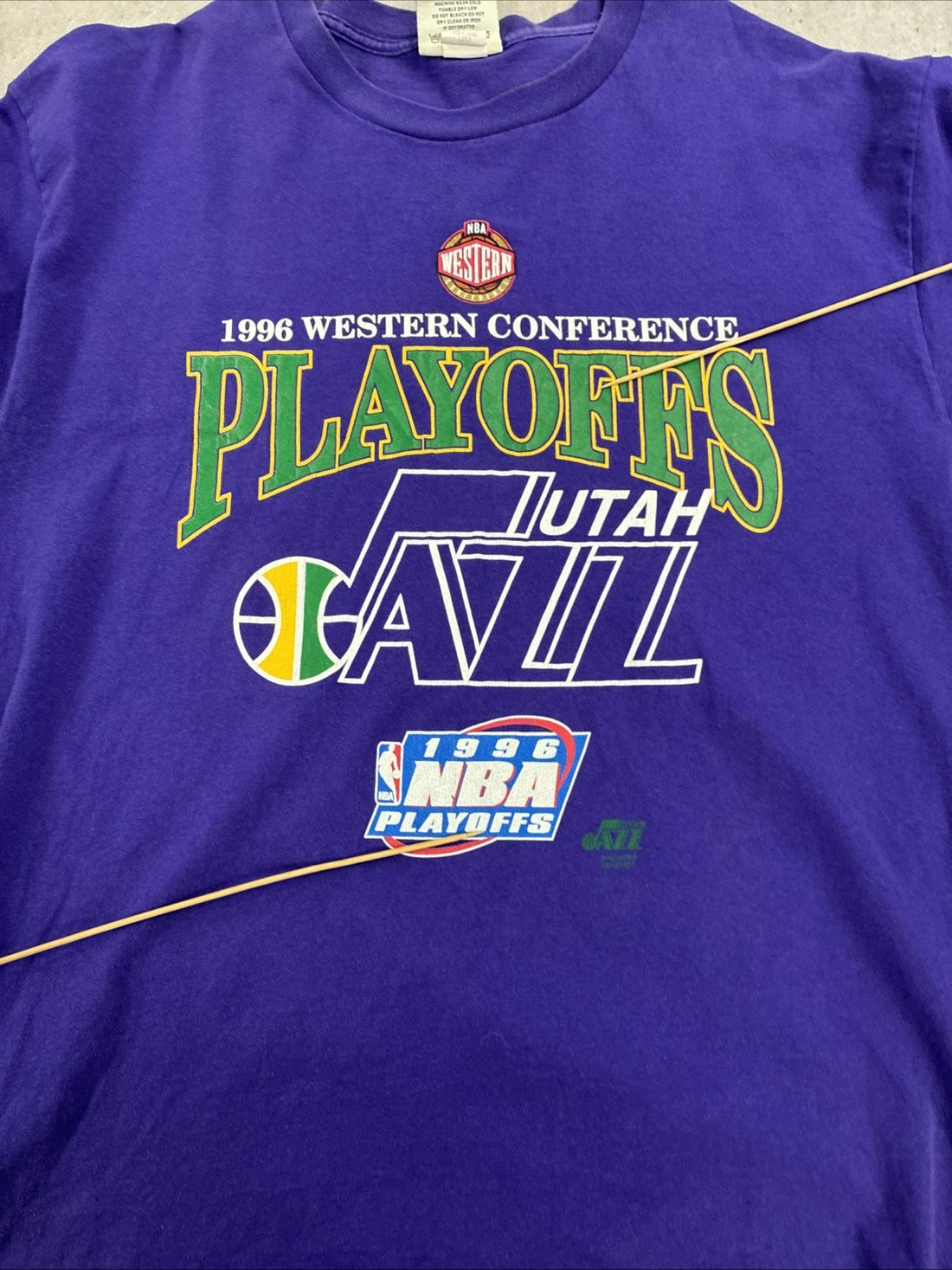 Utah Jazz 1996 Playoffs Lee Sport T-Shirt Size XL NBA