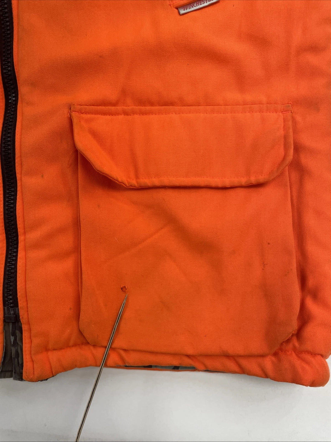 Vintage Winchester Rebark Camo Hunting Jacket Size Large Reversible