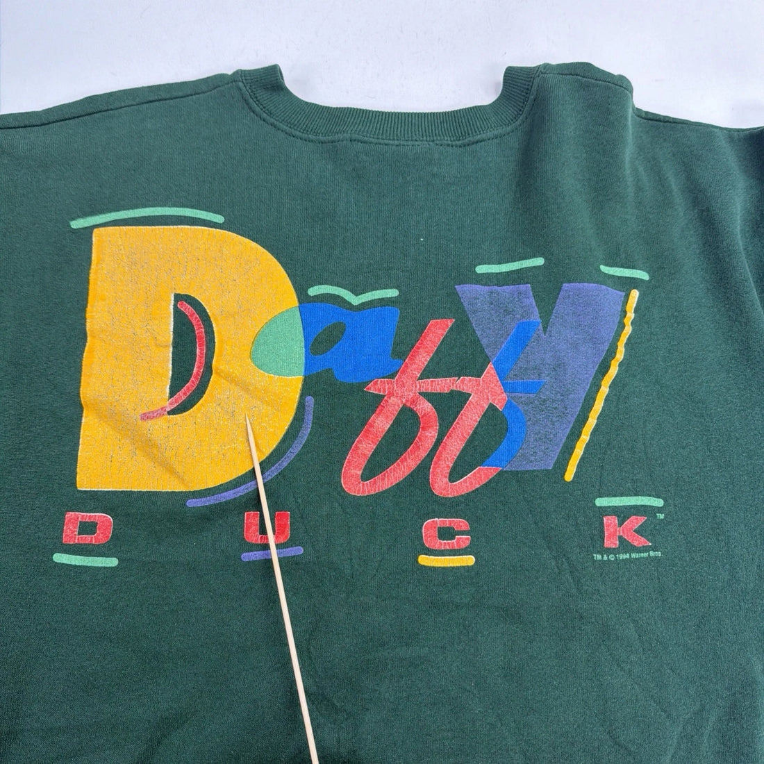 Vintage Daffy Duck Crewneck Sweatshirt Size XL Double Sided 90s