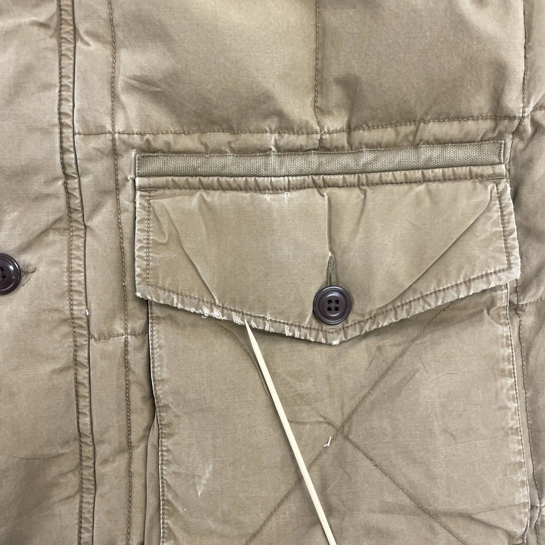 Vintage Eddie Bauer Quilted Down Parka Coat Jacket Size Large Brown