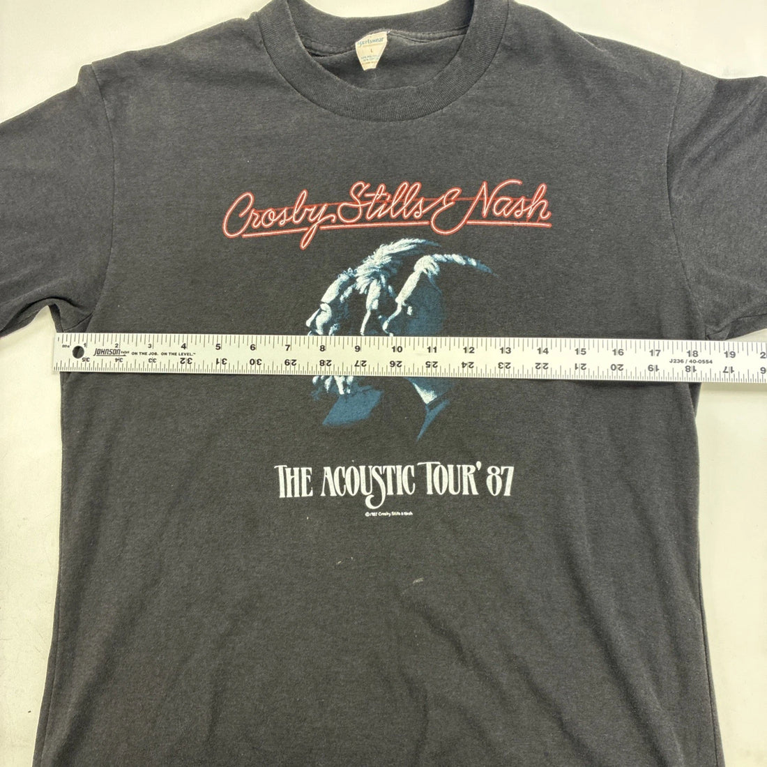 Vintage Crosby Stills Nash The Acoustic Tour 1987 T-Shirt Size Large Music