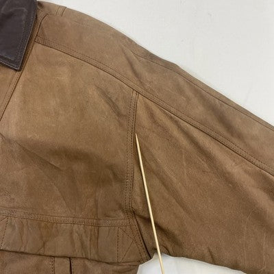 Vintage G-III Global Identity Leather Bomber Jacket Size Medium Brown