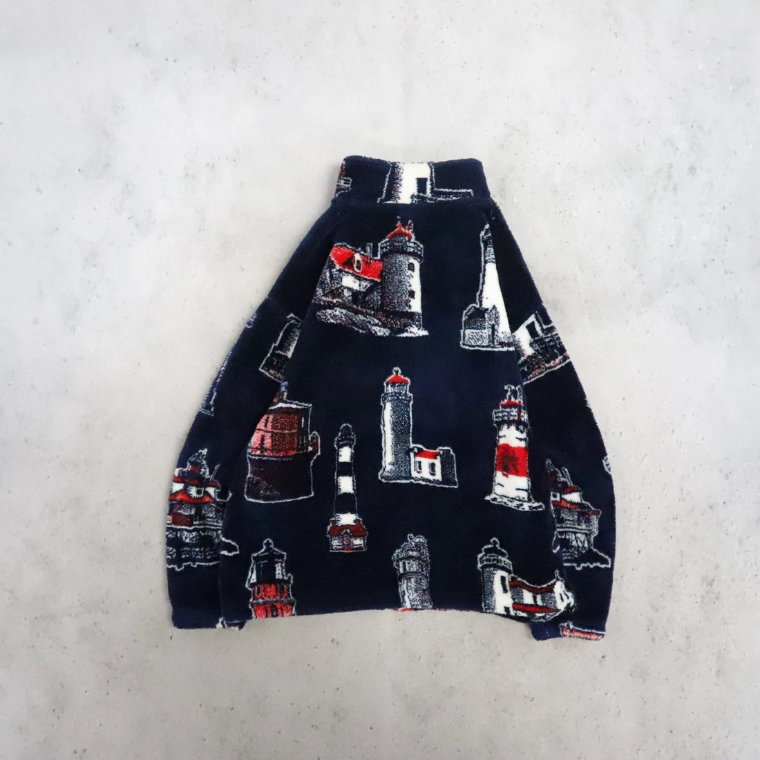 Vintage Lighthouse Black Mountain Fleece Jacket Size Large