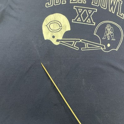 Vintage Bears Patriots Super Bowl XX T-Shirt Size XL 90s NFL