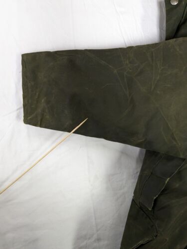 Vintage Blarney Woolen Mill Wax Coat Jacket Size Small Green Paisley Lined