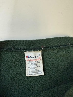 Vintage Champion Reverse Weave Crewneck Sweatshirt Size 2XL Green 90s