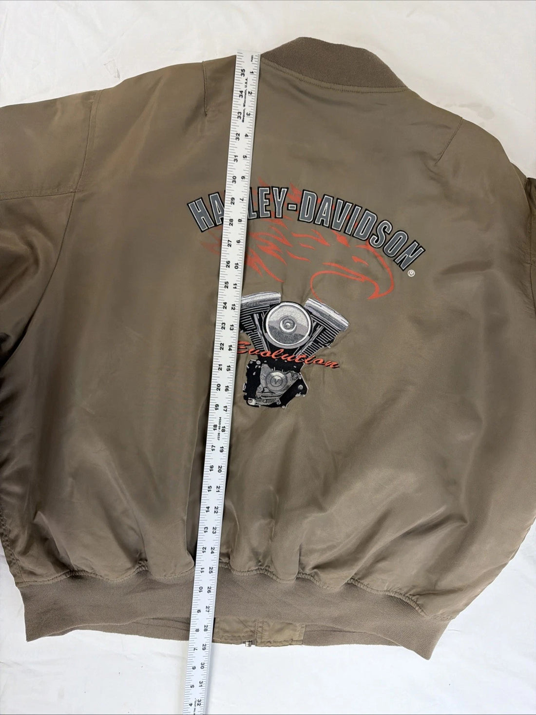 Harley Davidson Motorcycles Engine Bomber Jacket Size 2XL Embroidered