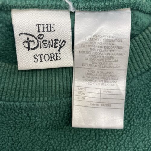 Vintage Mickey Mouse And Friends Fleece Sweatshirt Crewneck Size Large Green