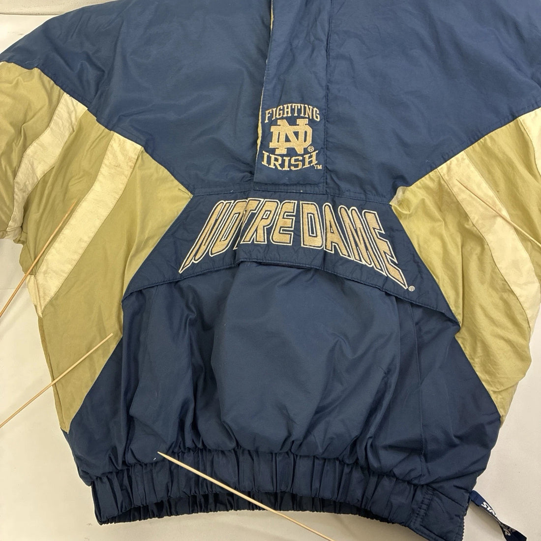 Notre Dame Fighting Irish Starter Puffer Jacket Size XL Vintage 90s NCAA