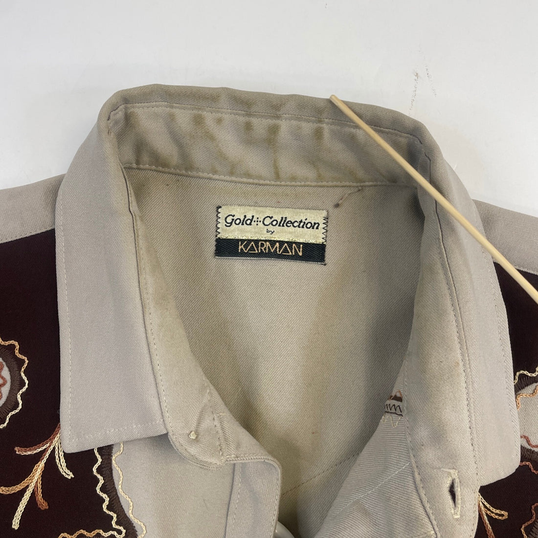 Vintage Gold Collection Karman Western Pearl Snap Shirt Size Large
