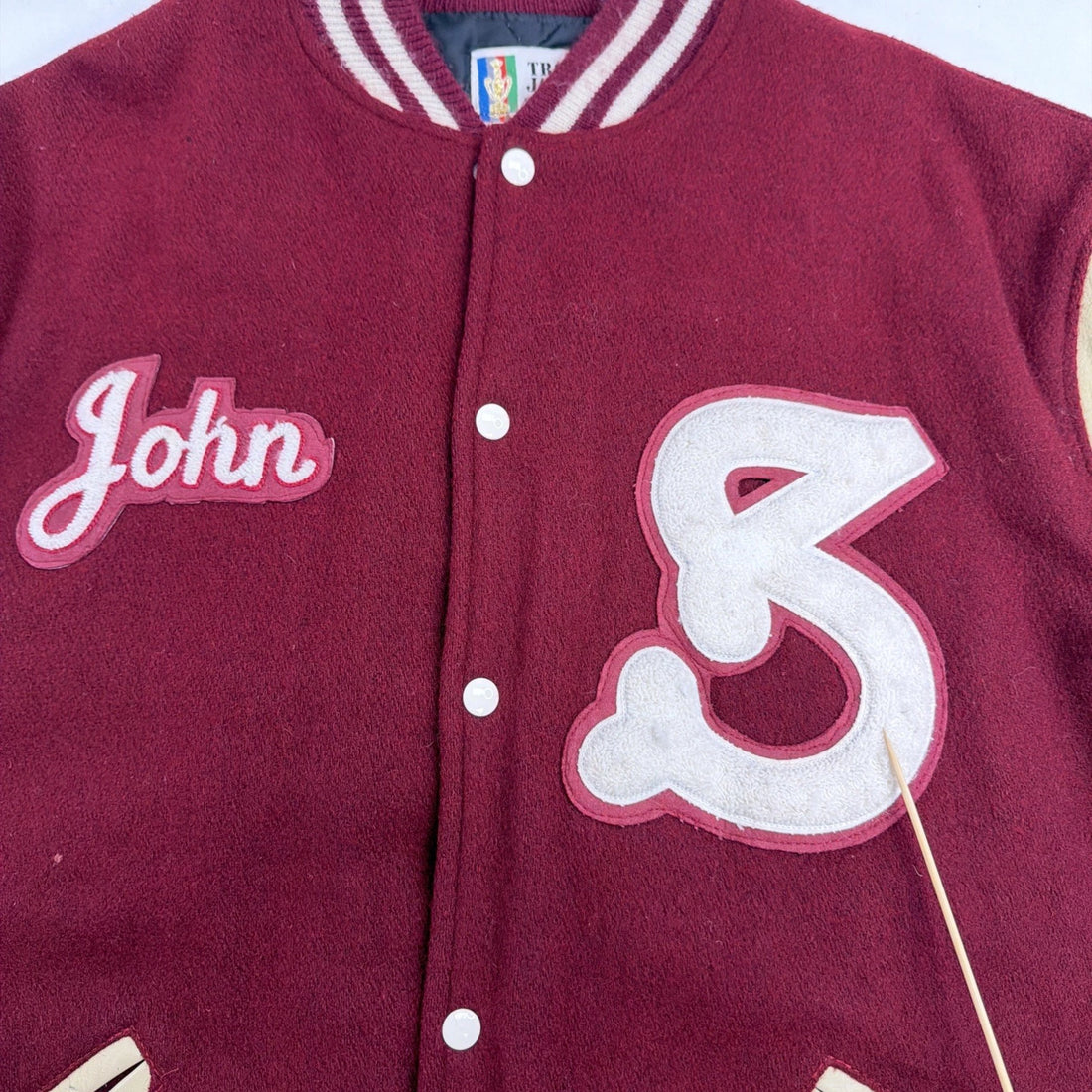 Vintage Shattuck St. Mary's Football Leather Wool Varsity Letterman Jacket 2XL