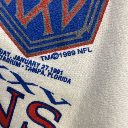 Vintage New York Giants Super Bowl XXV Champions Sweatshirt Large 1989 80s NFL