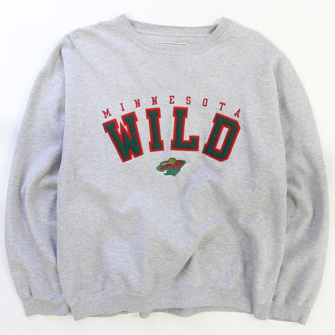 Vintage Minnesota Wild Sweatshirt Crewneck Size Large Gray NHL