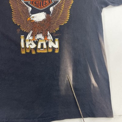 Vintage Harley Davidson Motorcycles Milwaukee Iron Eagle Mancuso T-Shirt XL 90s