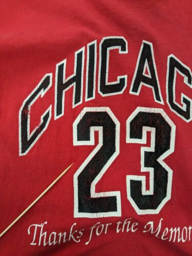 Vintage Chicago Bulls Michael Jordan Thanks For The Memories T-Shirt XL 90s NBA
