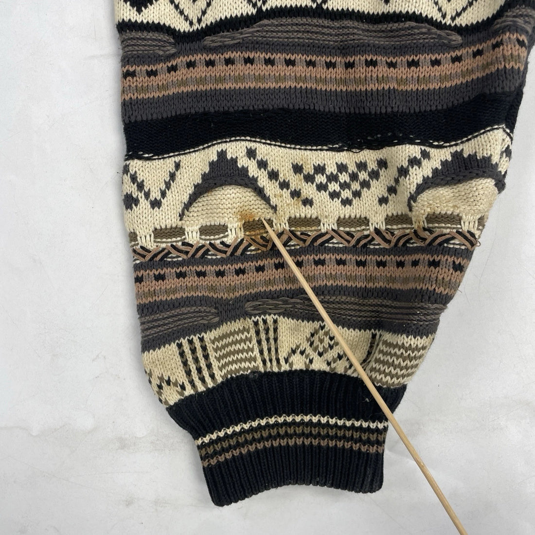 Vintage Cotton Traders 3D Knit Crewneck Sweater Size 2XLT Coogi Style