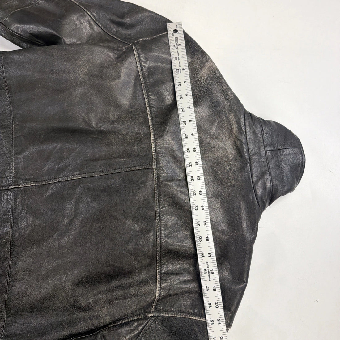 Vintage Cherokee Leather Bomber Jacket Size Large Black