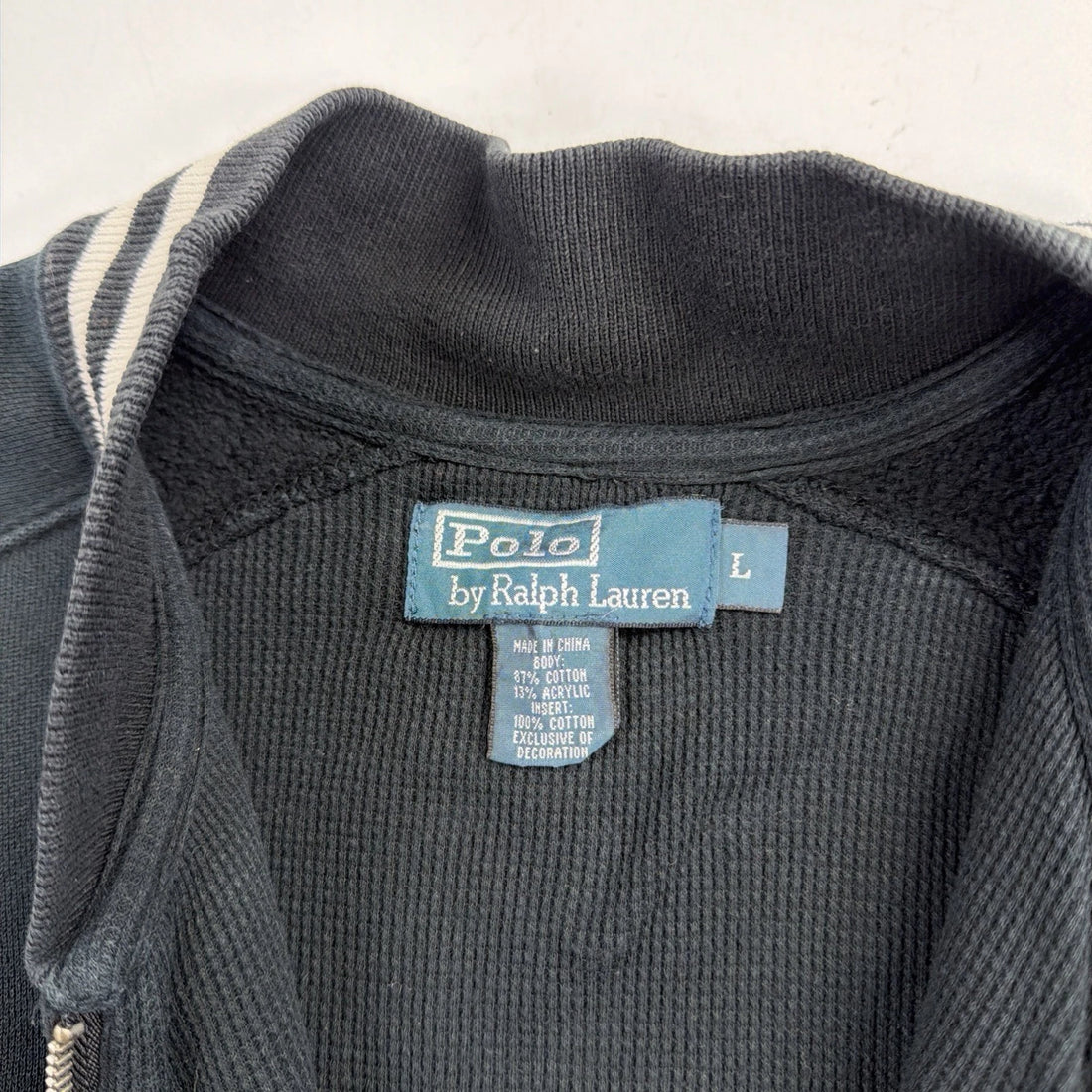 Vintage Polo Ralph Lauren Full Zip Track Jacket Sweatshirt Size Large