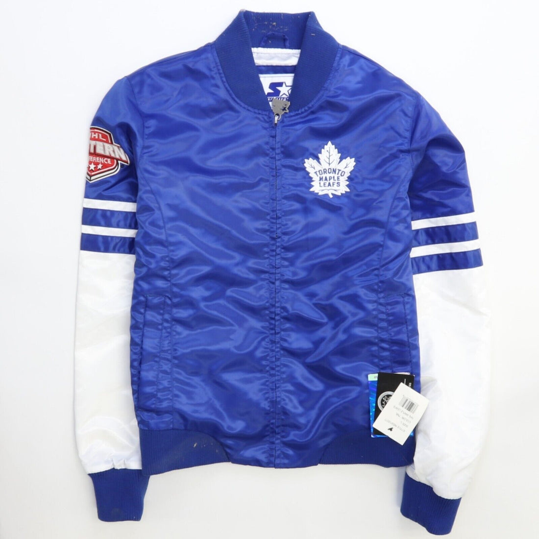 Toronto Maple Leafs Starter Satin Bomber Jacket Size Large NHL