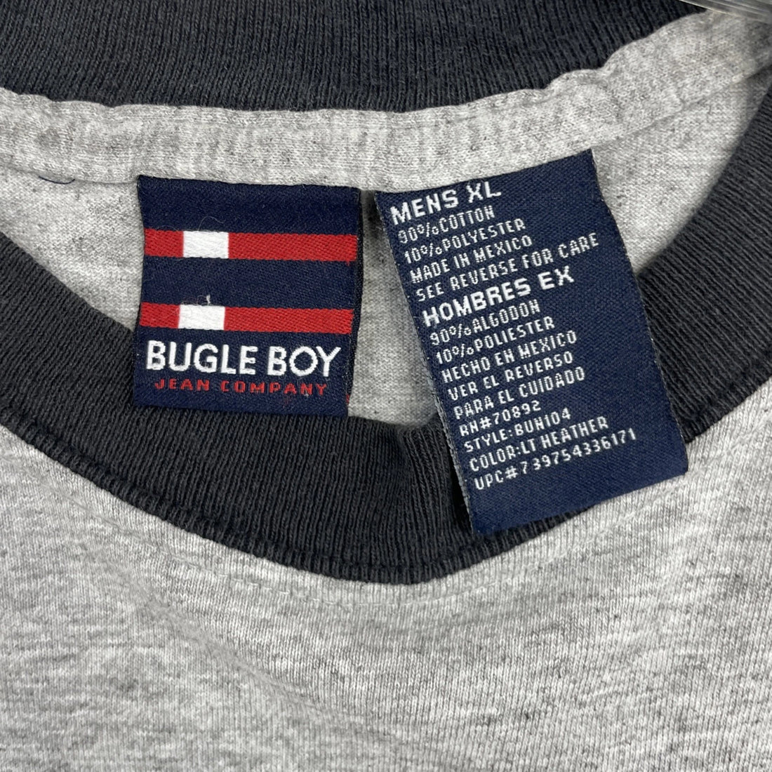 Vintage Bugle Boys Baseball Ringer T-Shirt Size XL