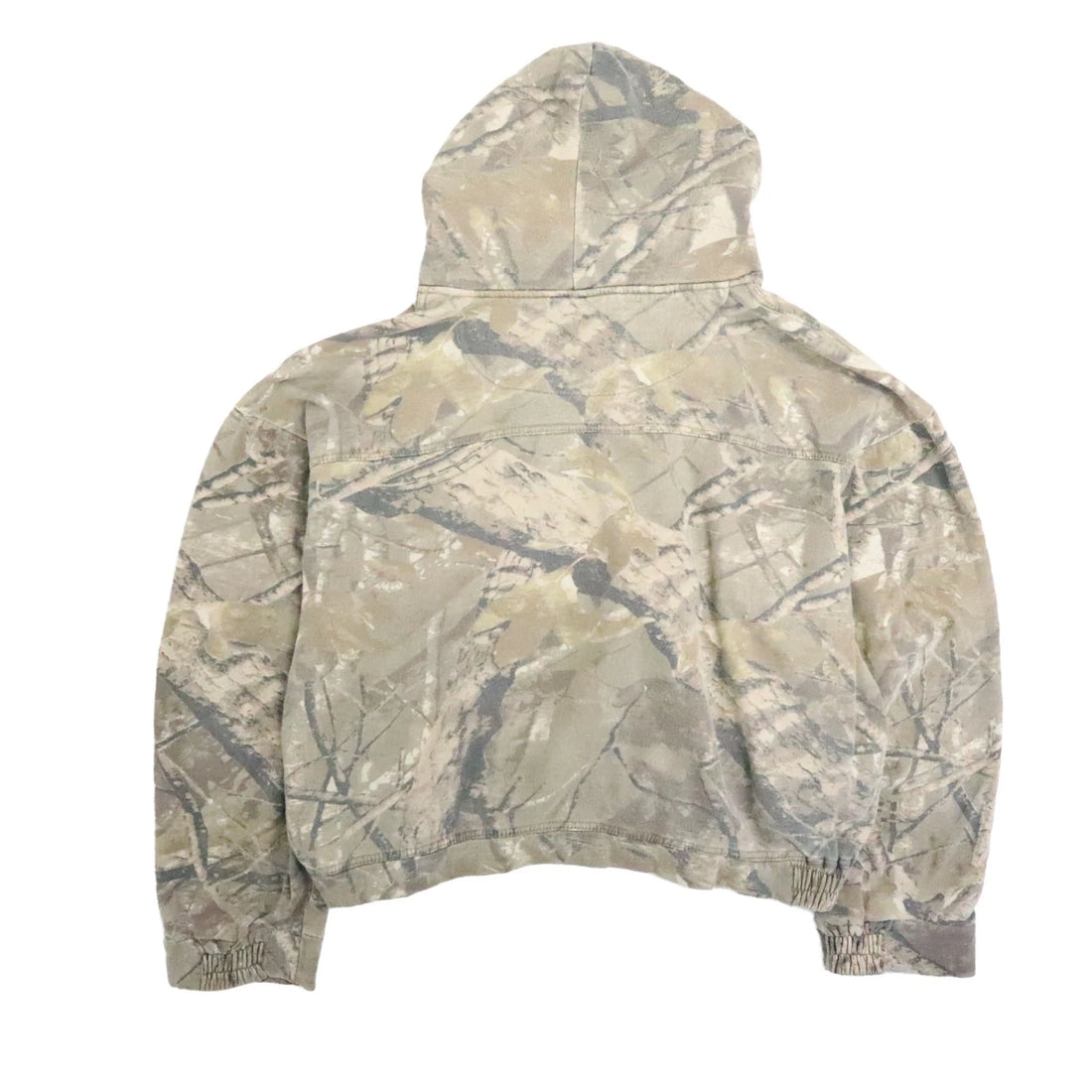 Pro Action Tree Camo Full Zip Sweatshirt Hoodie Size 2XL Cropped