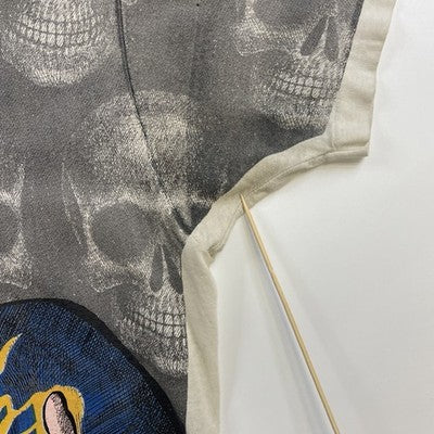 Vintage Wizard Skull Schmidt T-Shirt Size XL All Over Print Fantasy