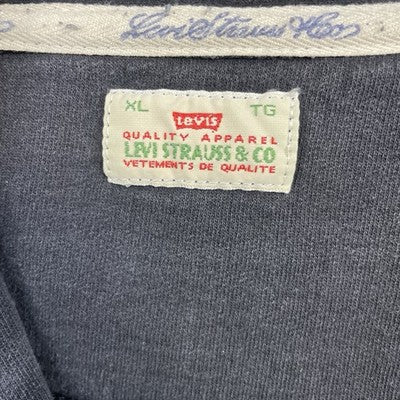 Vintage Levi Strauss & Co 1/4 Zip Sweatshirt Size XL Black