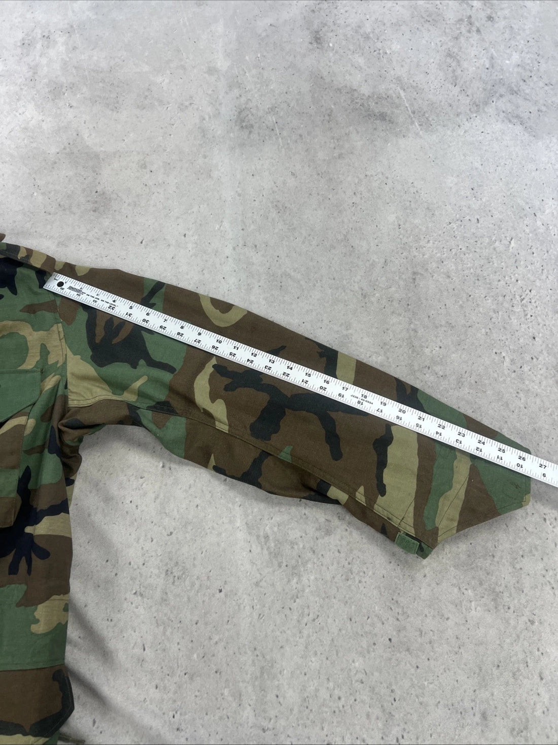 Vintage Military Army Woodland Camo Field Coat Jacket Size XL